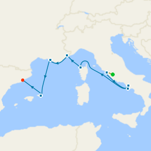 Shimmering Shores & Mediterranean Treasures from Rome with 2nt Luxury Stay
