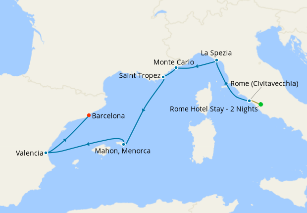 Cruise Itinerary Map