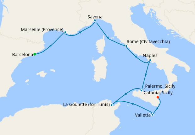 Cruise Itinerary Map