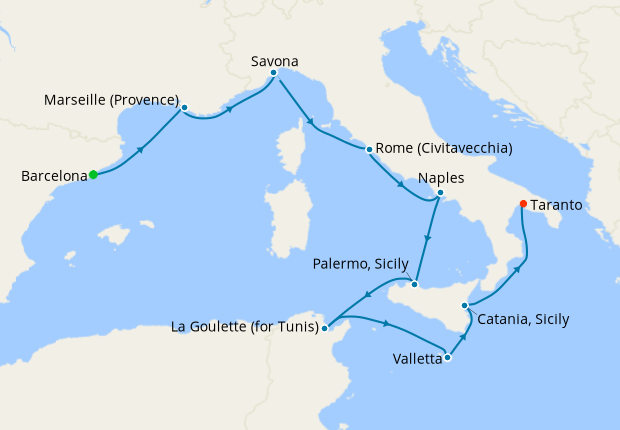 Cruise Itinerary Map