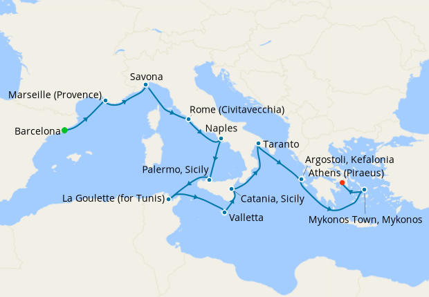 Cruise Itinerary Map