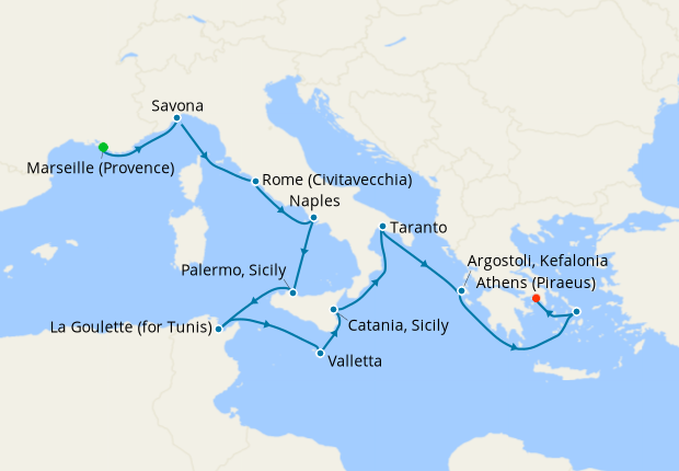 Cruise Itinerary Map