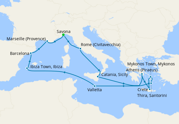 Cruise Itinerary Map