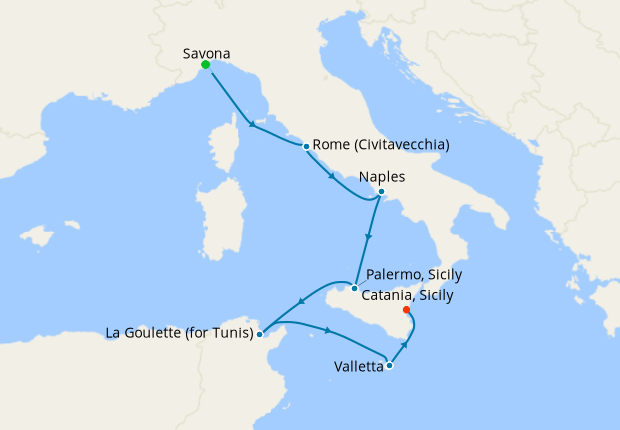 Cruise Itinerary Map