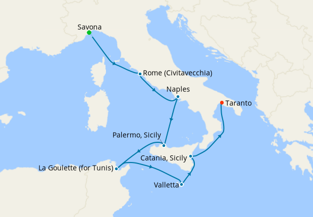 Cruise Itinerary Map