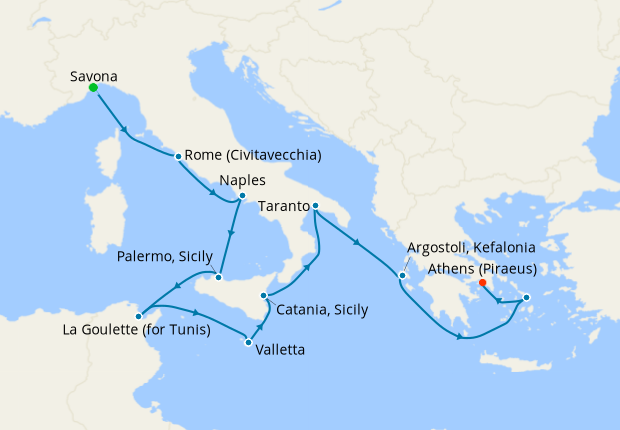 Cruise Itinerary Map