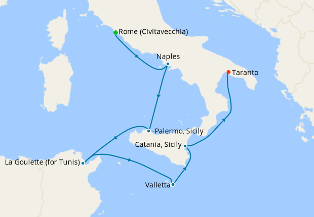 Cruise Itinerary Map