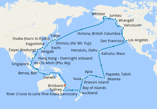 Cruise Itinerary Map