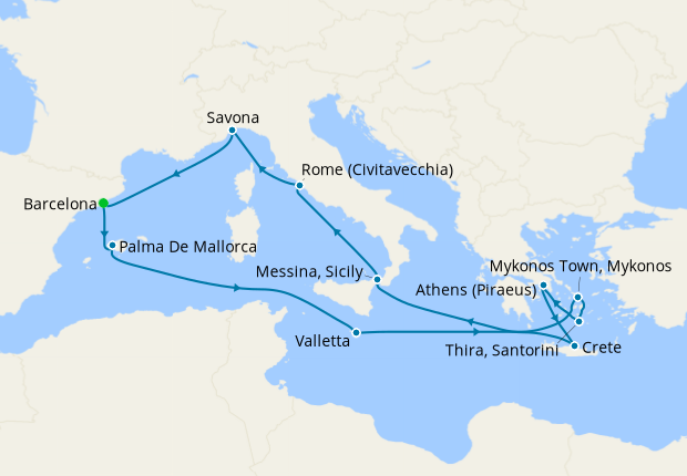 Cruise Itinerary Map