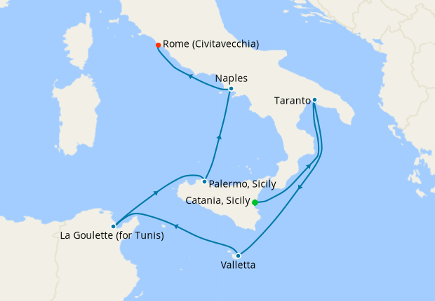 Cruise Itinerary Map