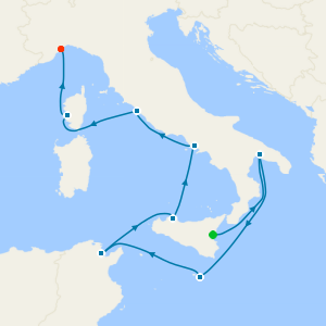 Italy, Malta & France from Catania