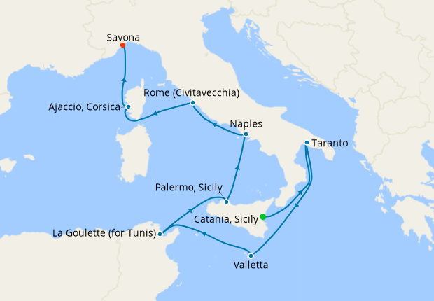 Cruise Itinerary Map