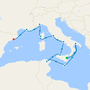 Italy, Malta, France & Spain from Catania