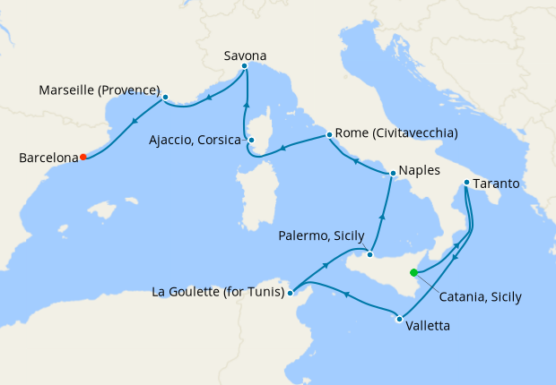 Cruise Itinerary Map