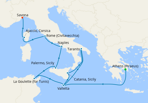 Cruise Itinerary Map