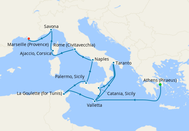 Cruise Itinerary Map