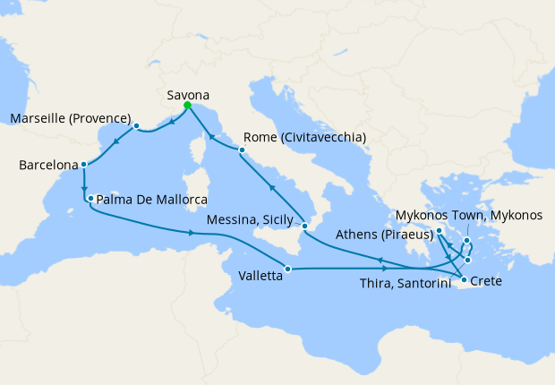 Cruise Itinerary Map