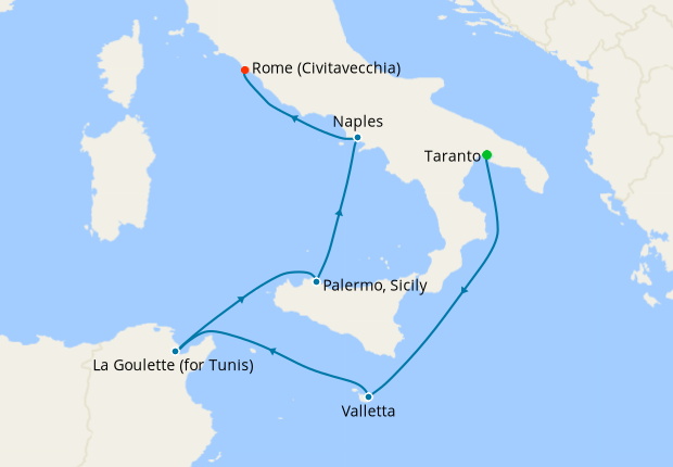 Cruise Itinerary Map