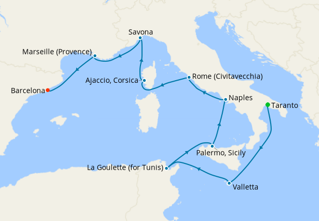 Cruise Itinerary Map