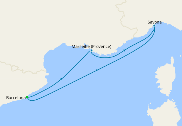 Cruise Itinerary Map
