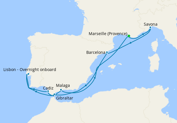 Cruise Itinerary Map