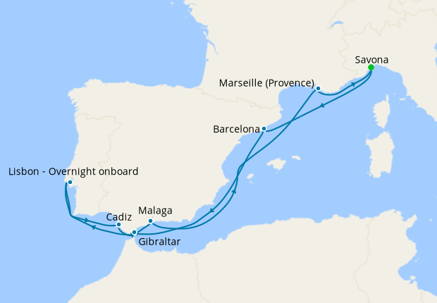 Cruise Itinerary Map
