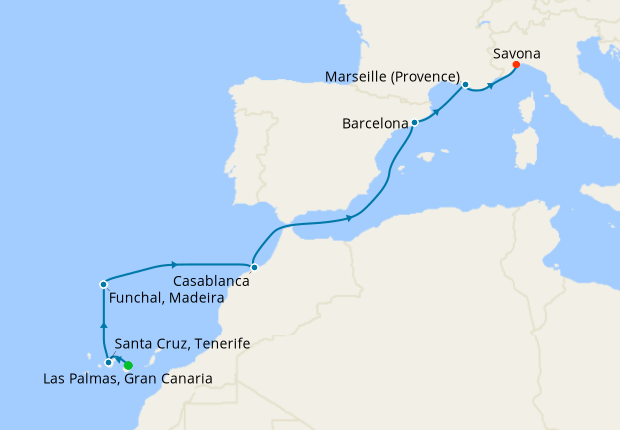 Cruise Itinerary Map