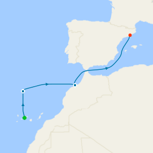 Canary Islands, Madeira, Morocco & Spain from Tenerife