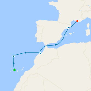 Canary Islands, Madeira, Morocco, Spain & France from Tenerife