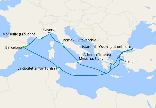 Cruise Itinerary Map