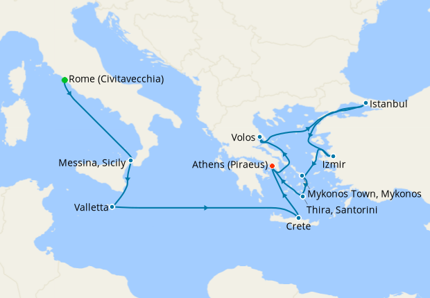 Cruise Itinerary Map