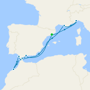 Spain, Italy, France & Morocco from Barcelona