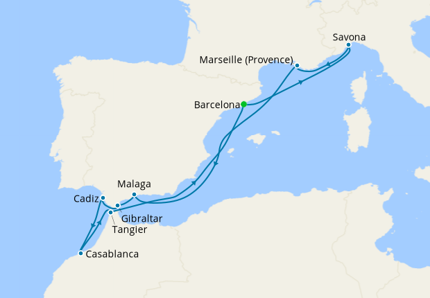 Cruise Itinerary Map