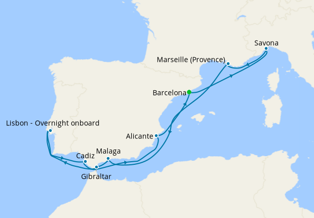 Cruise Itinerary Map