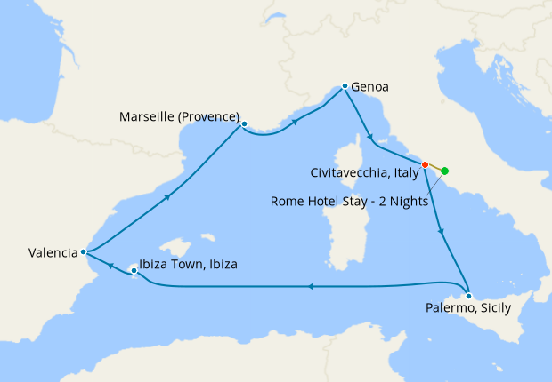 Cruise Itinerary Map