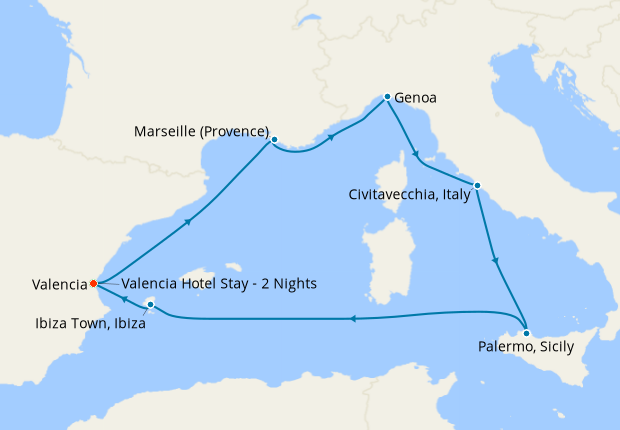 Cruise Itinerary Map