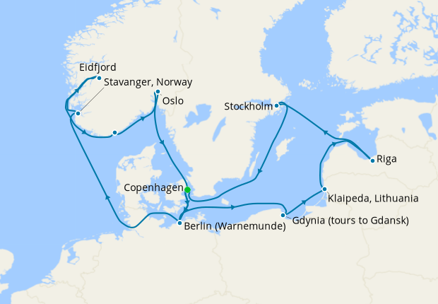 Cruise Itinerary Map