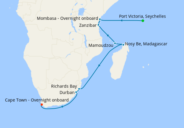 Cruise Itinerary Map