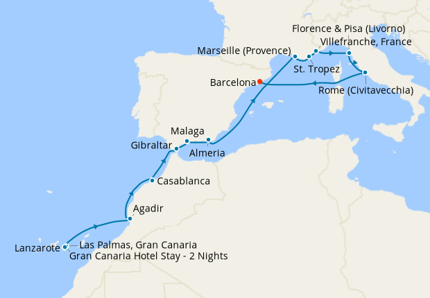 Cruise Itinerary Map