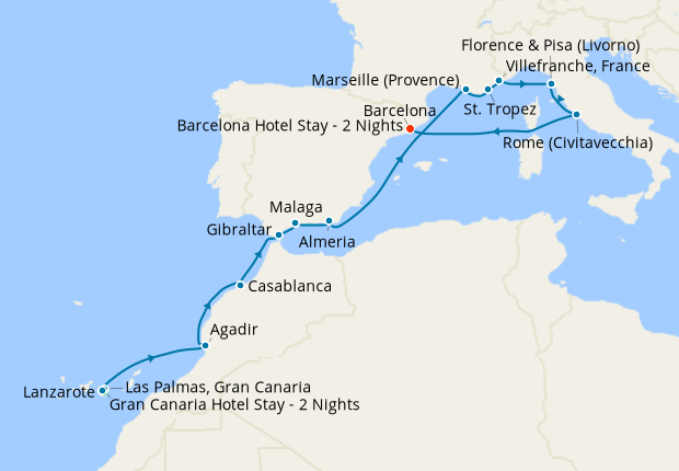 Cruise Itinerary Map