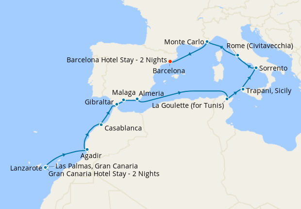 Cruise Itinerary Map