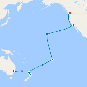 South Pacific Crossing from Sydney to Vancouver with Stays 