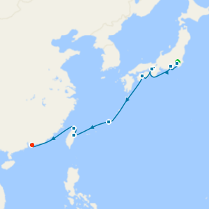 Tokyo, Kobe, Osaka & Taiwan to Hong Kong with Stays