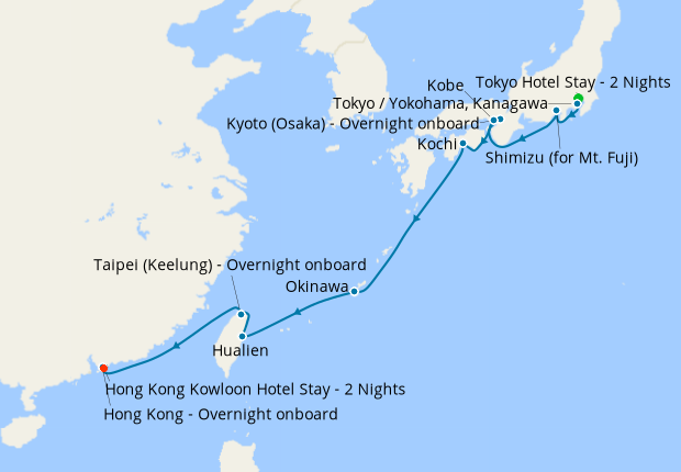 Cruise Itinerary Map
