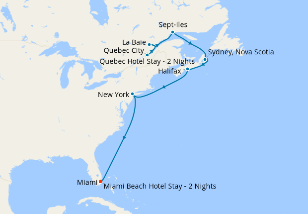 Cruise Itinerary Map