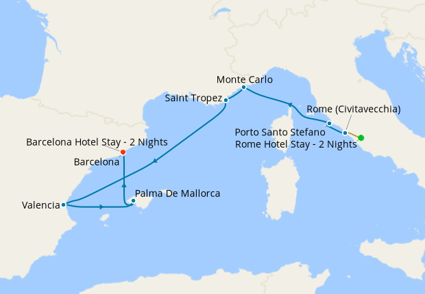 Cruise Itinerary Map