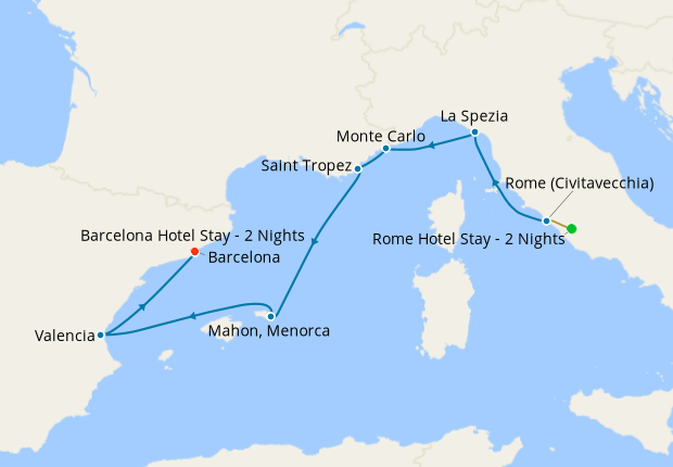 Cruise Itinerary Map