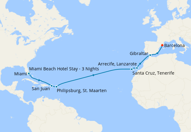 Cruise Itinerary Map