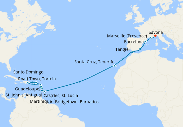 Cruise Itinerary Map