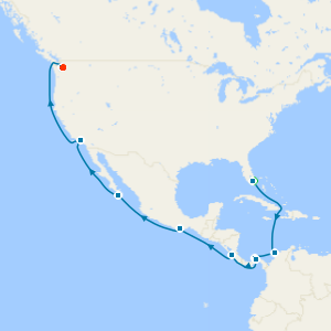 Panama Canal from Miami with Miami Beach & Seattle Stays